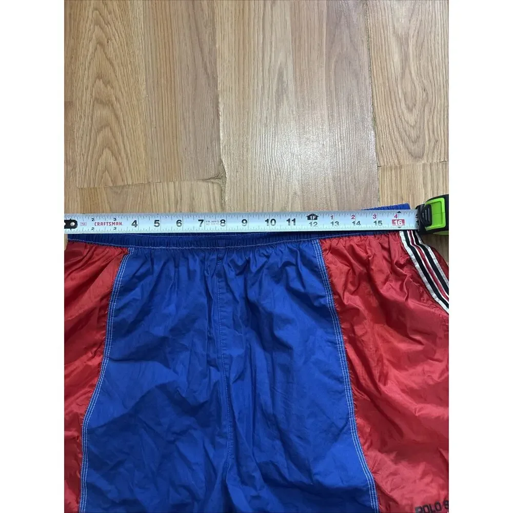 Vtg 90’s Polo Sport Ralph Lauren Lined Swim Trunks Men’s Size 2XL Blue Red